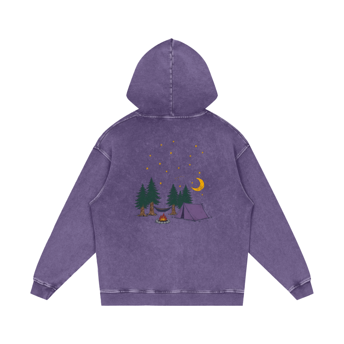 Camping Snow Washed Hoodie