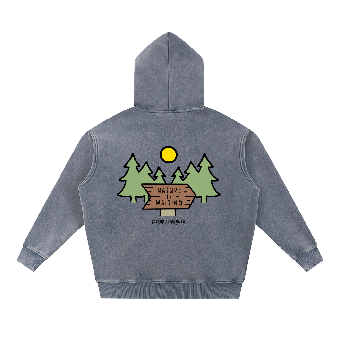 Worth Waiting Snow Wash Hoodie