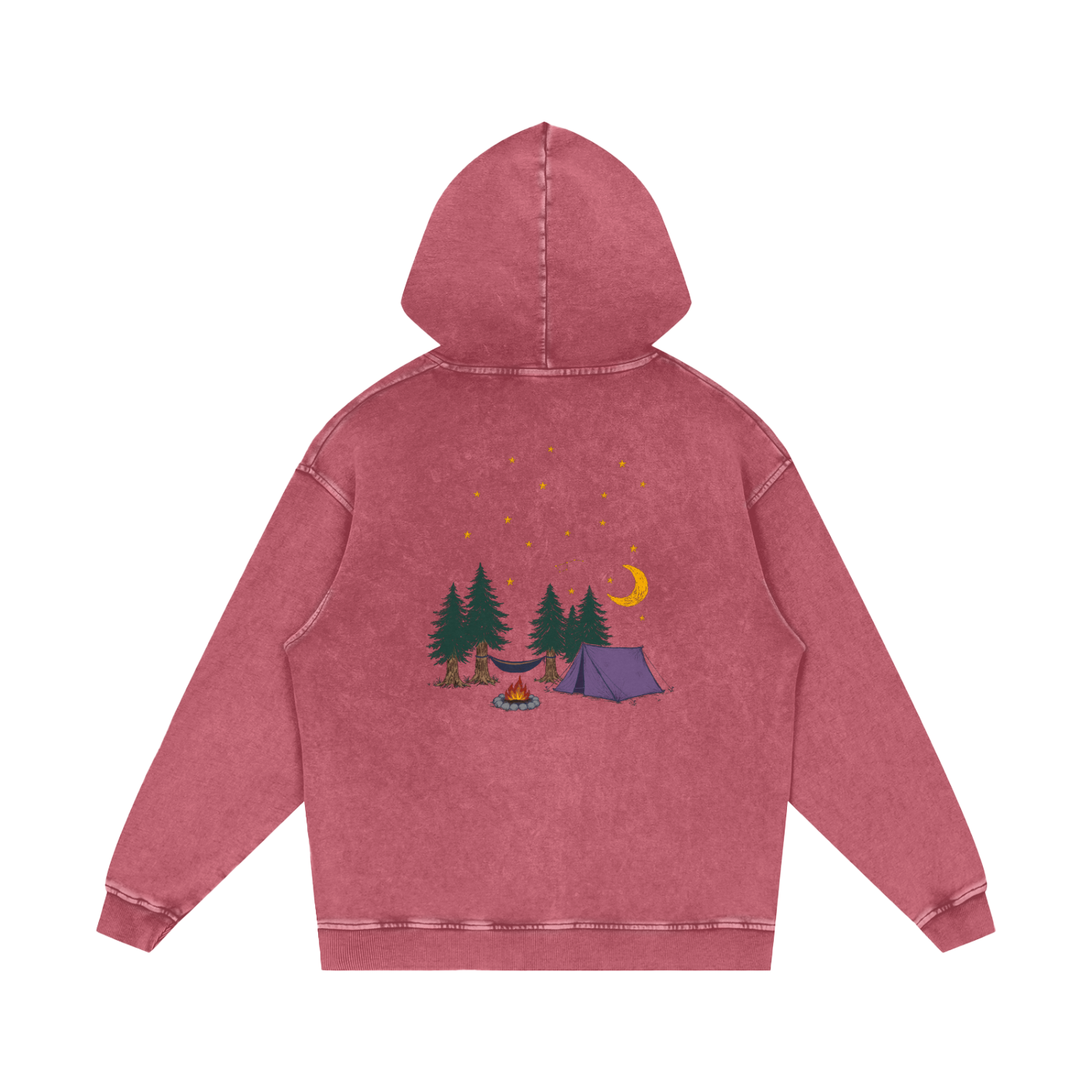 Camping Snow Washed Hoodie