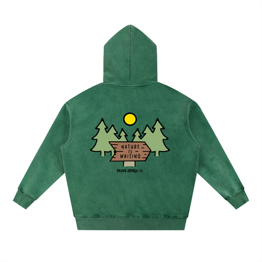 Worth Waiting Snow Wash Hoodie