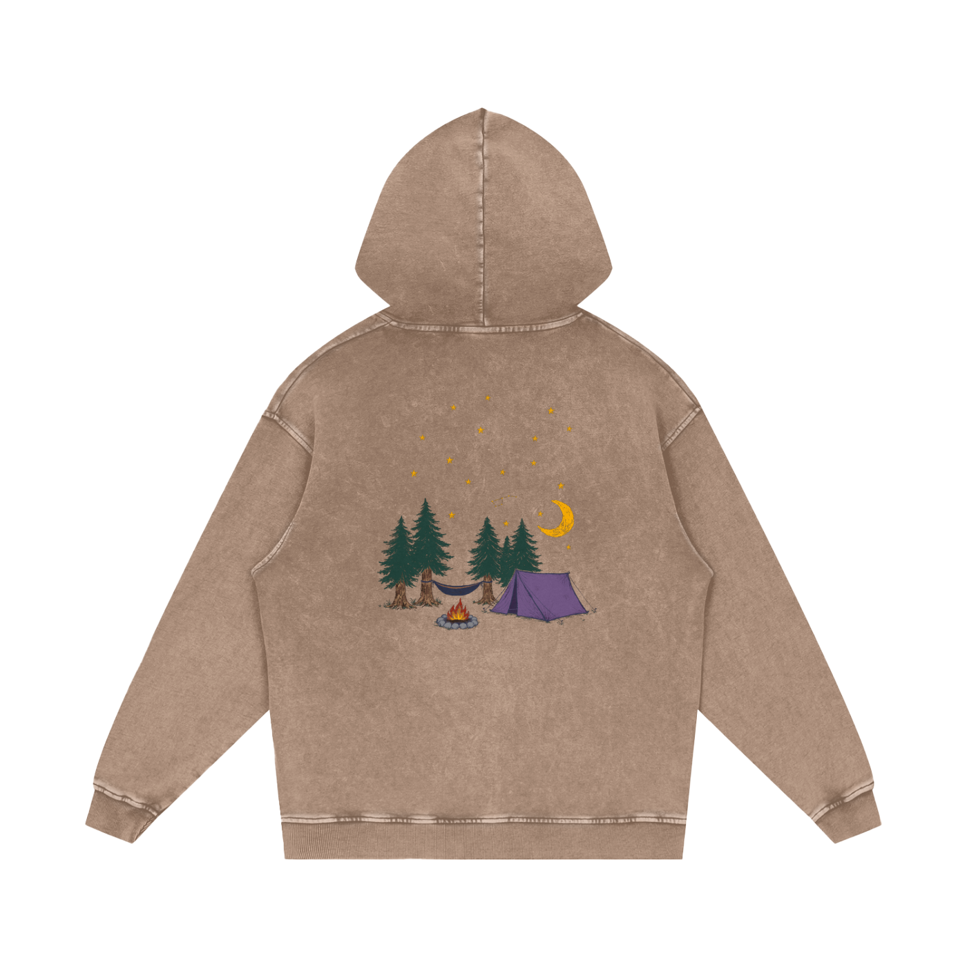 Camping Snow Washed Hoodie