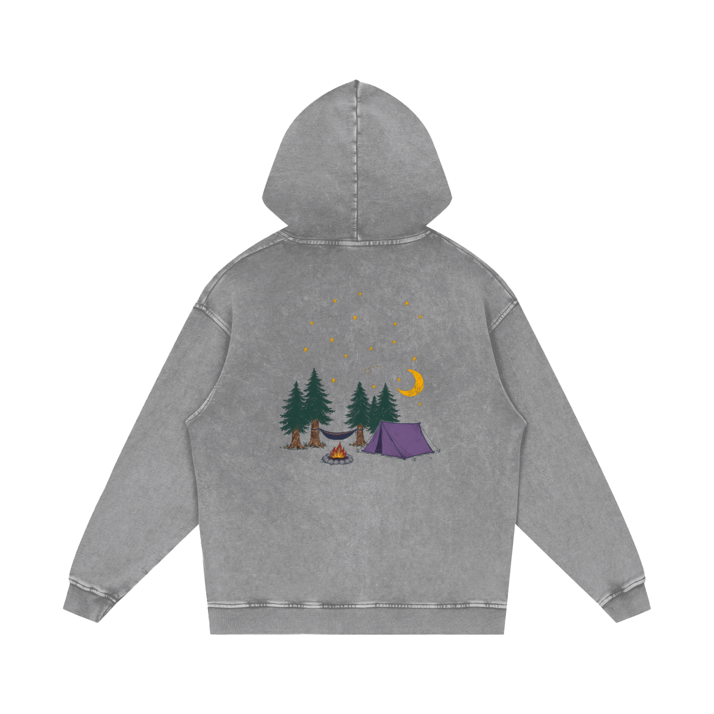 Camping Snow Washed Hoodie