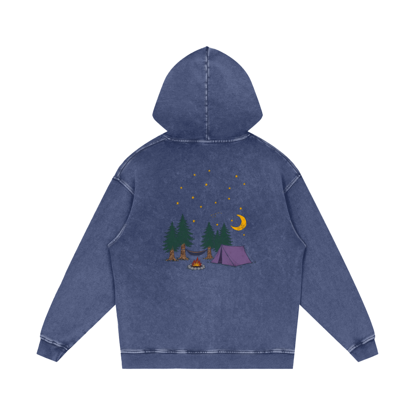 Camping Snow Washed Hoodie