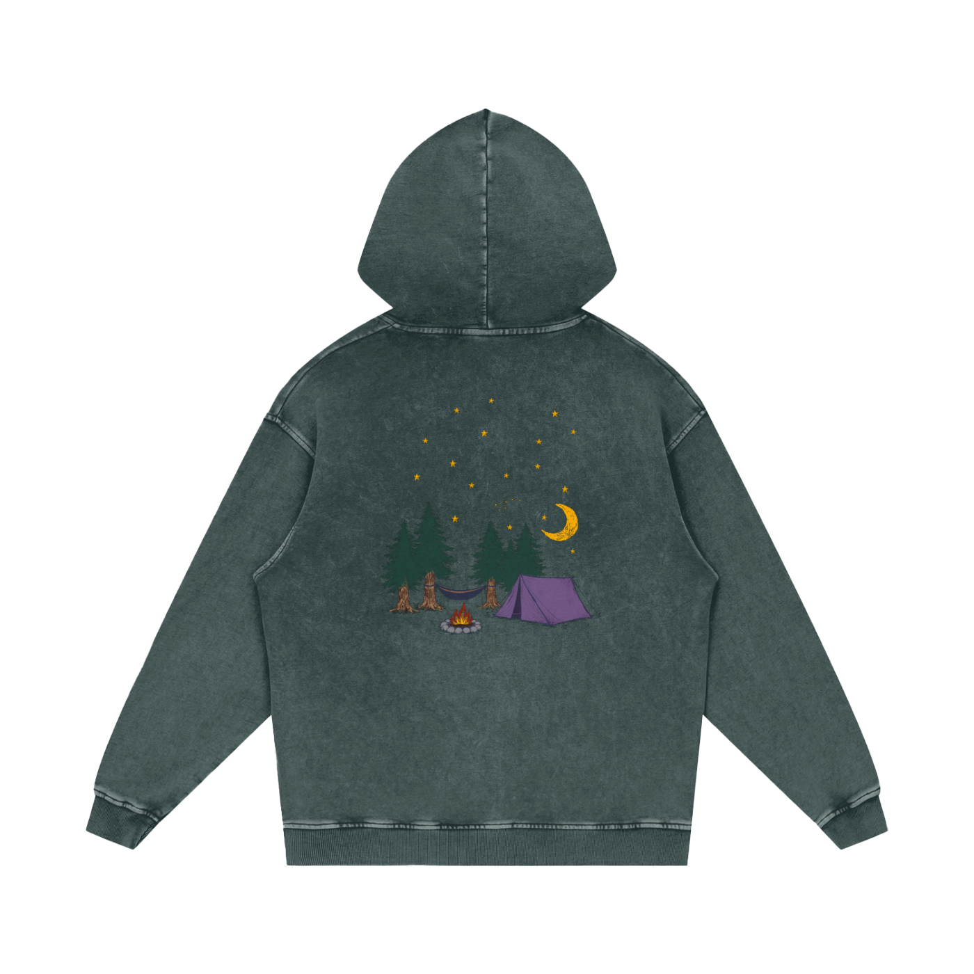 Camping Snow Washed Hoodie